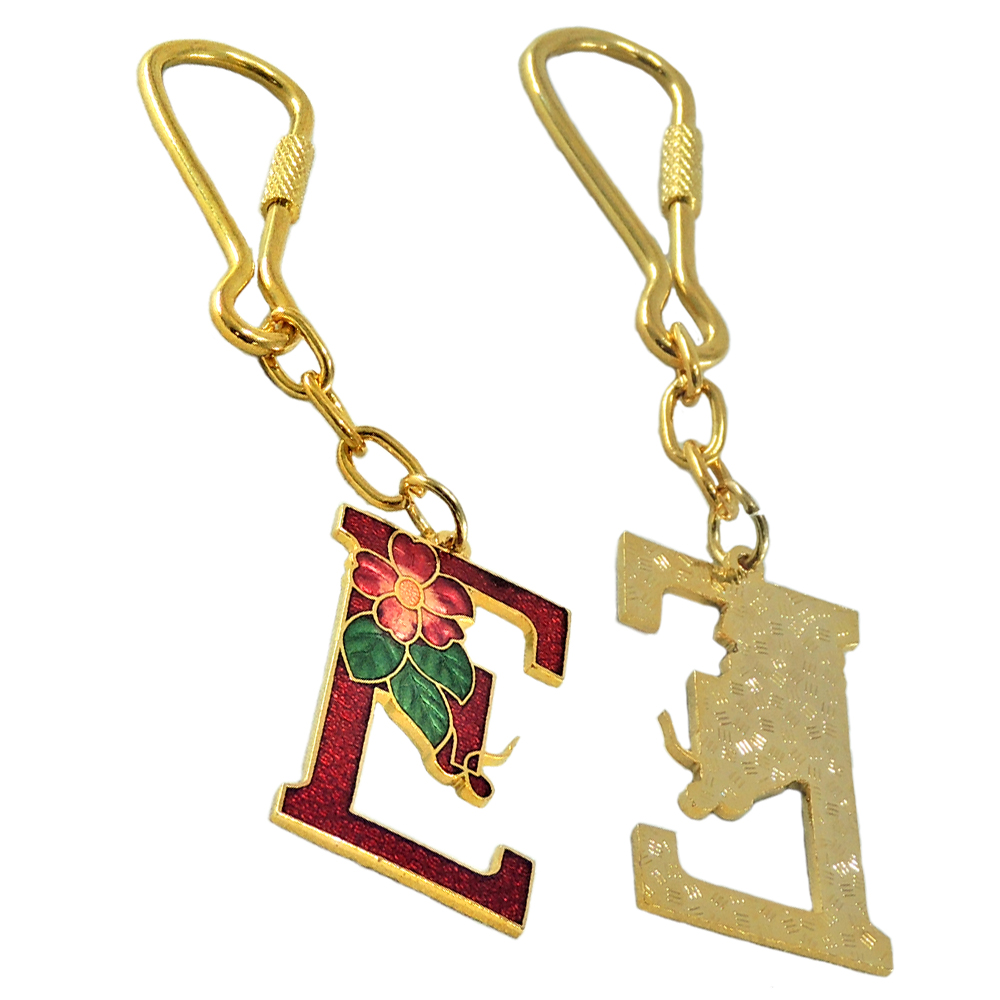 English letter Enamel key chain